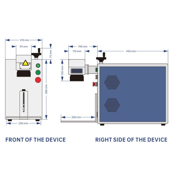 mzf c small hand cranked portable laser marking machine
